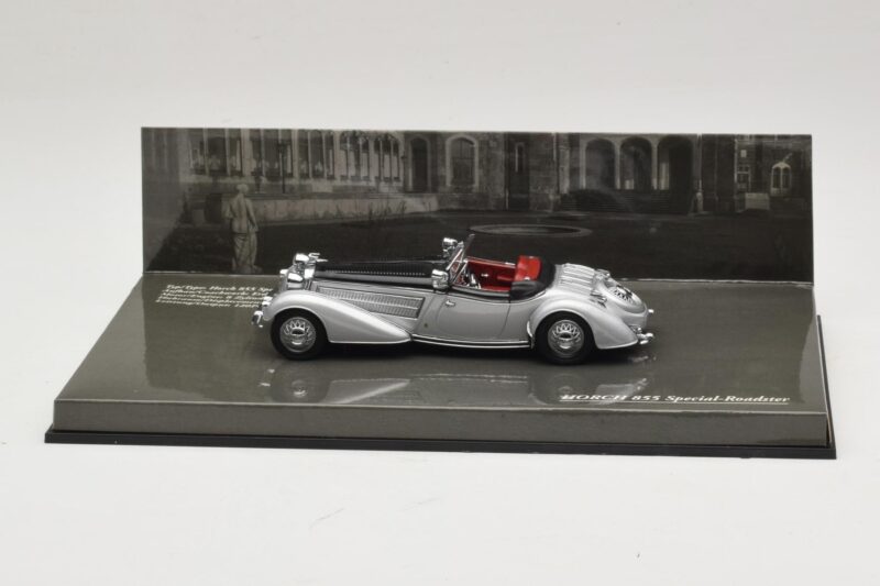 Horch 855 Special Roadster Sølv Sort Minichamps 1:43 436014204 Metal