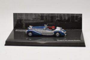 Horch 855 Special Roadster Sølv Blå Minichamps 1:43 436014202 Metal