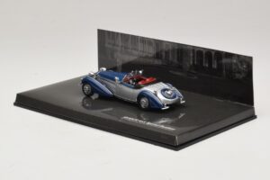 Horch 855 Special Roadster Sølv Blå Minichamps 1:43 436014202 Metal — billede 3 af 5