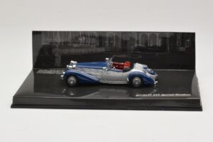 Horch 855 Special Roadster Sølvblå Uden Yderkarton Minichamps 1:43 436014202-O1 Metal