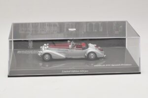 Horch 855 Spezial Roadster Sølv Rød Minichamps 1:43 436014206 Metal — billede 5 af 5