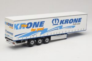 Krone Profiliner Ledet Gardintrailer Minichamps 1:43 439911120 Metal — billede 2 af 6
