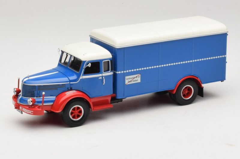 Krupp Titan Kassevogn Blå Rød Minichamps 1:43 439069040 Metal