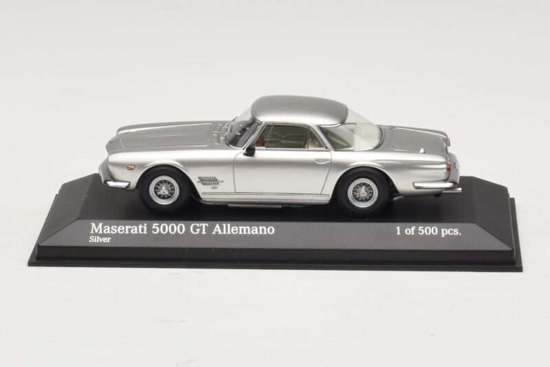Maserati 5000 GT Allemano Sølv Minichamps 1:43 437123324 Metal