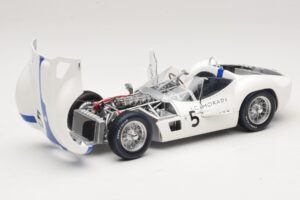 Maserati Tipo 61 #5 S. Moss / D. Gurney Camoradi ADAC 1000km Nurburgring Winner 1960 Minichamps 1:18 100601205 Metal — billede 2 af 8