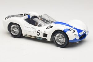 Maserati Tipo 61 #5 S. Moss / D. Gurney Camoradi ADAC 1000km Nurburgring Winner 1960 Minichamps 1:18 100601205 Metal — billede 6 af 8