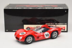 Maserati Tipo 61 #98 C. Shelby Times Mirror Grand Prix for Sportscars 1960 Minichamps 1:18 100601298 Metal — billede 8 af 8
