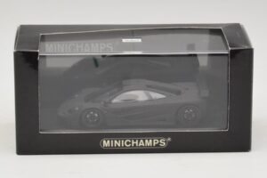 McLaren F1 GTR Prototype Mat Sort Med Sorte Fælge Minichamps 1:43 MCLAREN009 Metal — billede 3 af 4