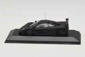 McLaren F1 GTR Prototype Mat Sort Med Sorte Fælge Minichamps 1:43 MCLAREN009 Metal — billede 4 af 4