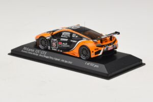 McLaren MP4-12C GT3 #15 Boutsen Racing Bovy / Broggi 24 Hours of Spa 2012 Minichamps 1:43 437121315 Metal — billede 3 af 4