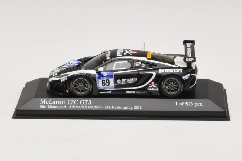 McLaren MP4-12C GT3 #69 Dorr Motorsport Adams / Klasen 24 Hours of Nurburgring 2014 Minichamps 1:43 McLaren MP4-12C GT3 #69 Dorr Motorsport Adams / Klasen 24 Hours of Nurburgring 2014 Minichamps 1:43 437131399 Metal