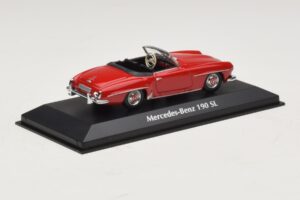 Mercedes 190 SL Rød Maxichamps 1:43 940033131-O Metal — billede 2 af 4