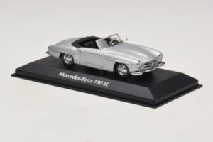 Mercedes 190 SL W121 Sølv Maxichamps 1:43 940033130 Metal — billede 3 af 4
