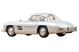 Mercedes 300 SL W198 Gullwing Sølv Norev 1:18 183857 Metal — billede 3 af 5