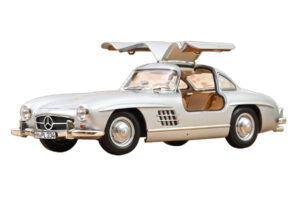 Mercedes 300 SL W198 Gullwing Sølv Norev 1:18 183857 Metal — billede 5 af 5
