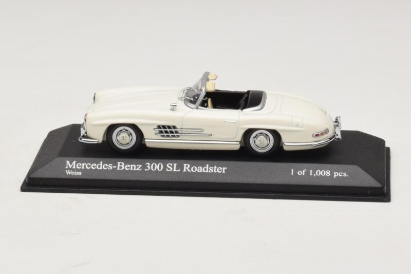 Mercedes 300 SL W198 Roadster Hvid Minichamps 1:43 Mercedes 300 SL W198 Roadster Hvid Minichamps 1:43 400039034 Metal