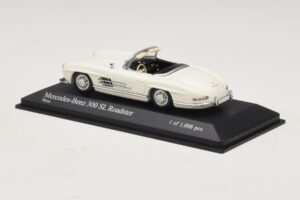 Mercedes 300 SL W198 Roadster Hvid Minichamps 1:43 400039034 Metal — billede 3 af 4