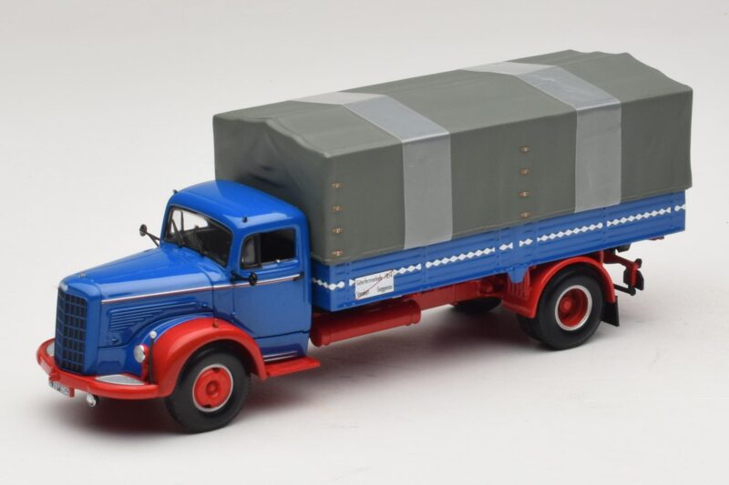 Mercedes L 315 Ladvogn Blå Rød Minichamps 1:43 439034420 Metal