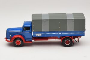 Mercedes L 315 Ladvogn Blå Rød Minichamps 1:43 439034420 Metal — billede 3 af 6