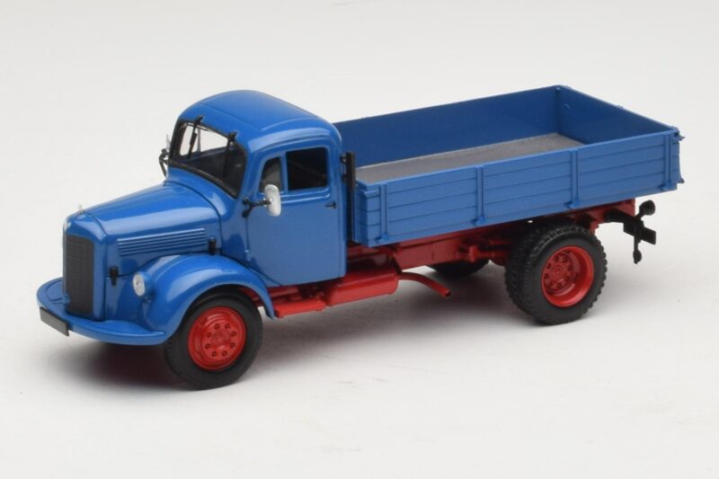 Mercedes L 3500 Tipvogn Blå Rød Minichamps 1:43 439350004 Metal