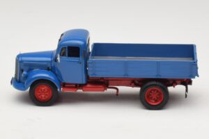 Mercedes L 3500 Tipvogn Blå Rød Minichamps 1:43 439350004 Metal — billede 3 af 6