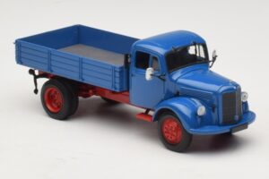 Mercedes L 3500 Tipvogn Blå Rød Minichamps 1:43 439350004 Metal — billede 4 af 6