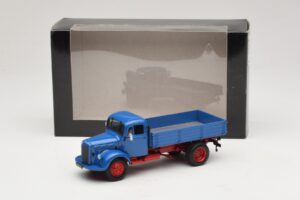 Mercedes L 3500 Tipvogn Blå Rød Minichamps 1:43 439350004 Metal — billede 6 af 6