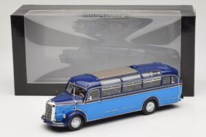 Mercedes O 3500 Bus Lyseblå Mørkeblå Minichamps 1:43 439360011 Metal — billede 6 af 6