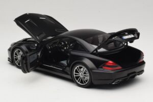 Mercedes SL65 AMG R230 Black Series Matt Black Minichamps 1:18 100038121 Metal — billede 5 af 8