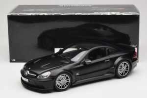 Mercedes SL65 AMG R230 Black Series Matt Black Minichamps 1:18 100038121 Metal — billede 8 af 8
