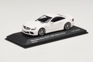 Mercedes SL65 AMG R230 Black Series Mat Hvid Minichamps 1:43 400038222 Metal — billede 2 af 4