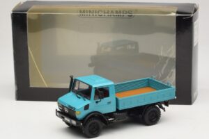 Mercedes Unimog 1300 L Ladvogn Blå Minichamps 1:43 439033020 Metal — billede 6 af 6