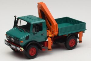Mercedes Unimog 1300 L Tipvogn med Lastkran Minichamps 1:43 439033000 Metal