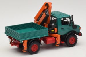 Mercedes Unimog 1300 L Tipvogn med Lastkran Minichamps 1:43 439033000 Metal — billede 2 af 6