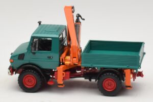 Mercedes Unimog 1300 L Tipvogn med Lastkran Minichamps 1:43 439033000 Metal — billede 3 af 6
