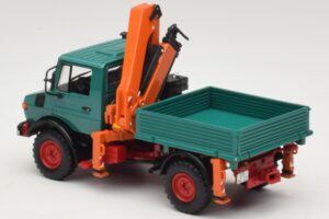 Mercedes Unimog 1300 L Tipvogn med Lastkran Minichamps 1:43 439033000 Metal — billede 5 af 6