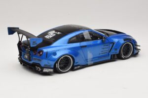 Nissan GT-R R35 Liberty Walk Work T2 Blå Metallic Solido 1:18 S1805801 Metal — billede 2 af 6