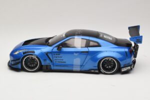 Nissan GT-R R35 Liberty Walk Work T2 Blå Metallic Solido 1:18 S1805801 Metal — billede 3 af 6
