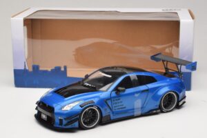 Nissan GT-R R35 Liberty Walk Work T2 Blå Metallic Solido 1:18 S1805801 Metal — billede 6 af 6
