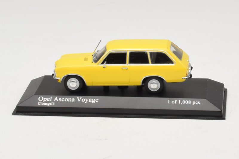 Opel Ascona A Voyage Gul Minichamps 1:43 Opel Ascona A Voyage Gul Minichamps 1:43 400045811 Metal