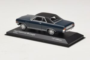 Opel Diplomat A V8 Coupe Mørkeblå Minichamps 1:43 400048021 Metal — billede 3 af 4