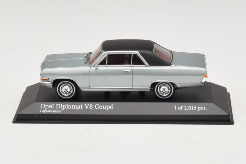Opel Diplomat A V8 Coupe Sølv Minichamps 1:43 400048020 Metal