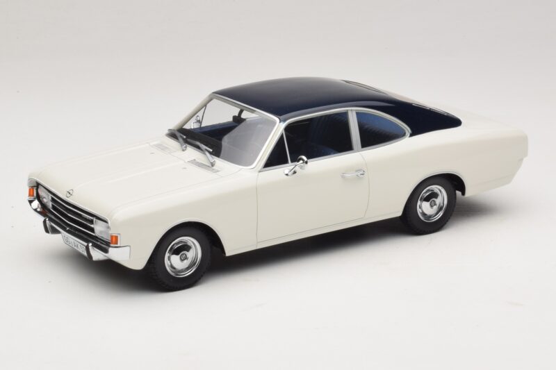 Opel Rekord C Coupé Hvid Blå Minichamps 1:18 107047021 Resin