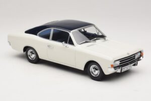 Opel Rekord C Coupé Hvid Blå Minichamps 1:18 107047021 Resin — billede 4 af 6