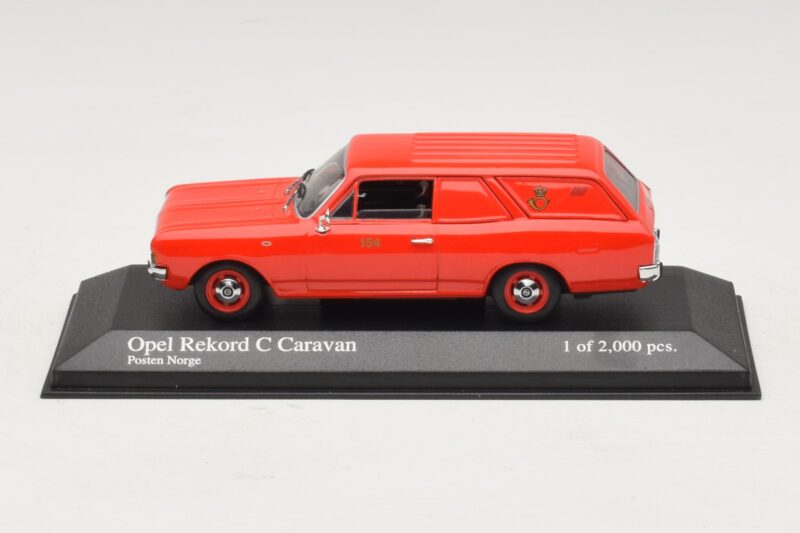 Opel Rekord Caravan Norwegian Post Minichamps 1:43 433046195 Metal