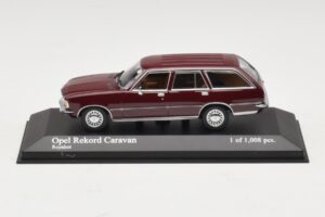 Opel Rekord D Caravan Rød Minichamps 1:43 400044012 Metal