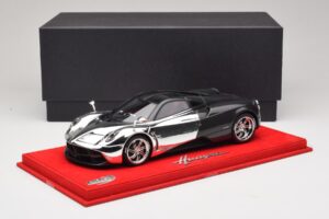 Pagani Huayra Chrome Silver Unikt Eksemplar BBR 1:18 P1873CM Resin — billede 6 af 7