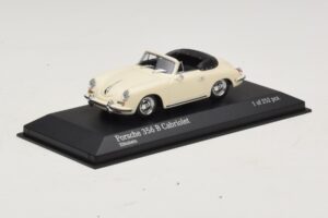 Porsche 356 B Cabriolet Elfenbenshvid Minichamps 1:43 400064332 Metal — billede 2 af 4