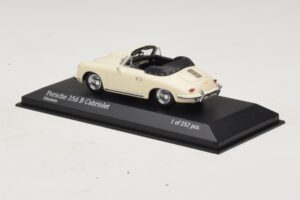 Porsche 356 B Cabriolet Elfenbenshvid Minichamps 1:43 400064332 Metal — billede 3 af 4