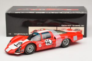 Porsche 906 LH Squadra Tartaruga #40 D. Spoerry / R. Steinemann 12 Hours of Sebring 1967 Minichamps 1:18 100676140 Metal — billede 8 af 8